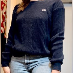Navy Blue Vans Waffle Sweater